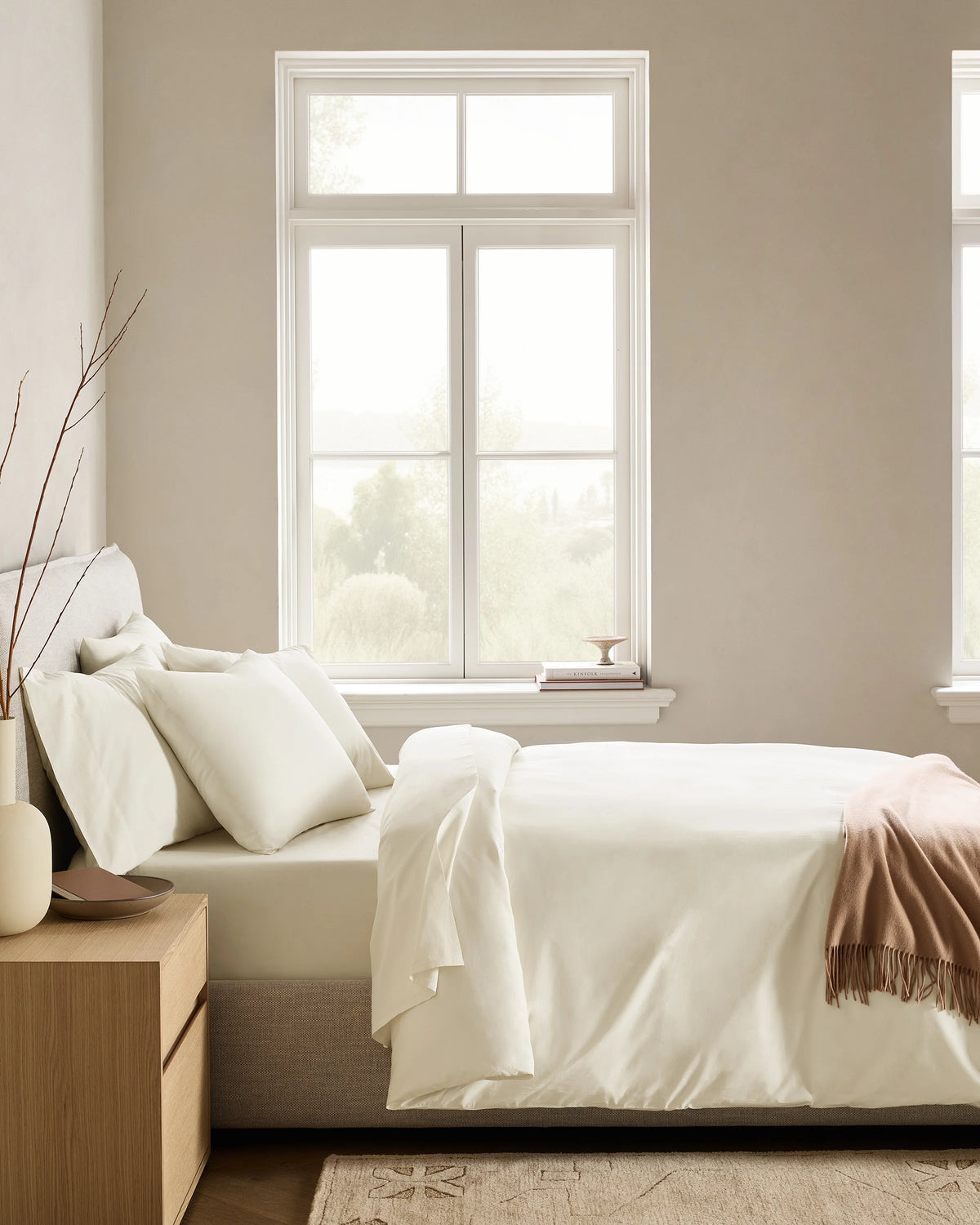 Organic Crisp Percale Duvet Cover Set - Twin / Espresso