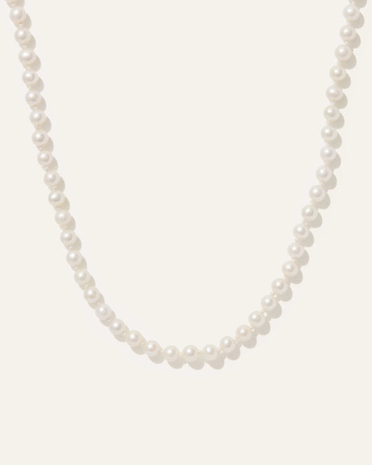 14K Gold Freshwater Cultured Pearl Strand Necklace - One Size / Yellow Gold