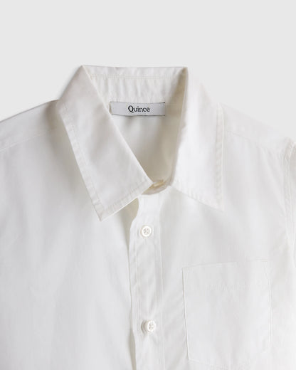 100% Organic Cotton Poplin Long Sleeve Button Down - 3T / White