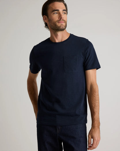 100% Organic Cotton Slub Pocket Tee - S / Bold Black