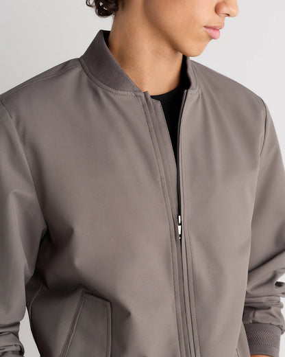 Water-Resistant Flex Bomber Jacket - S / Black