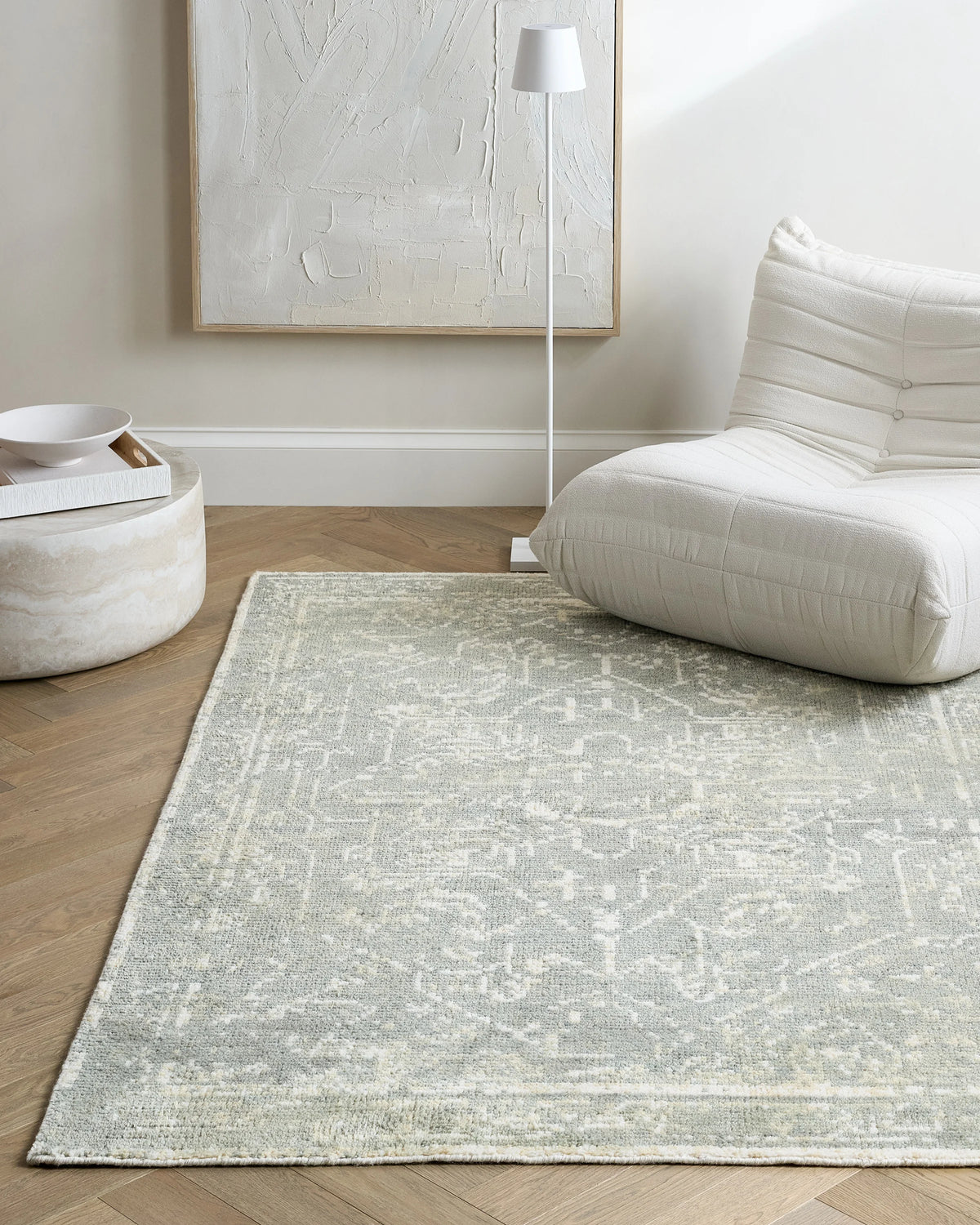 Seraphine Hand-Knotted Wool Rug - 3' x 5' / Sage