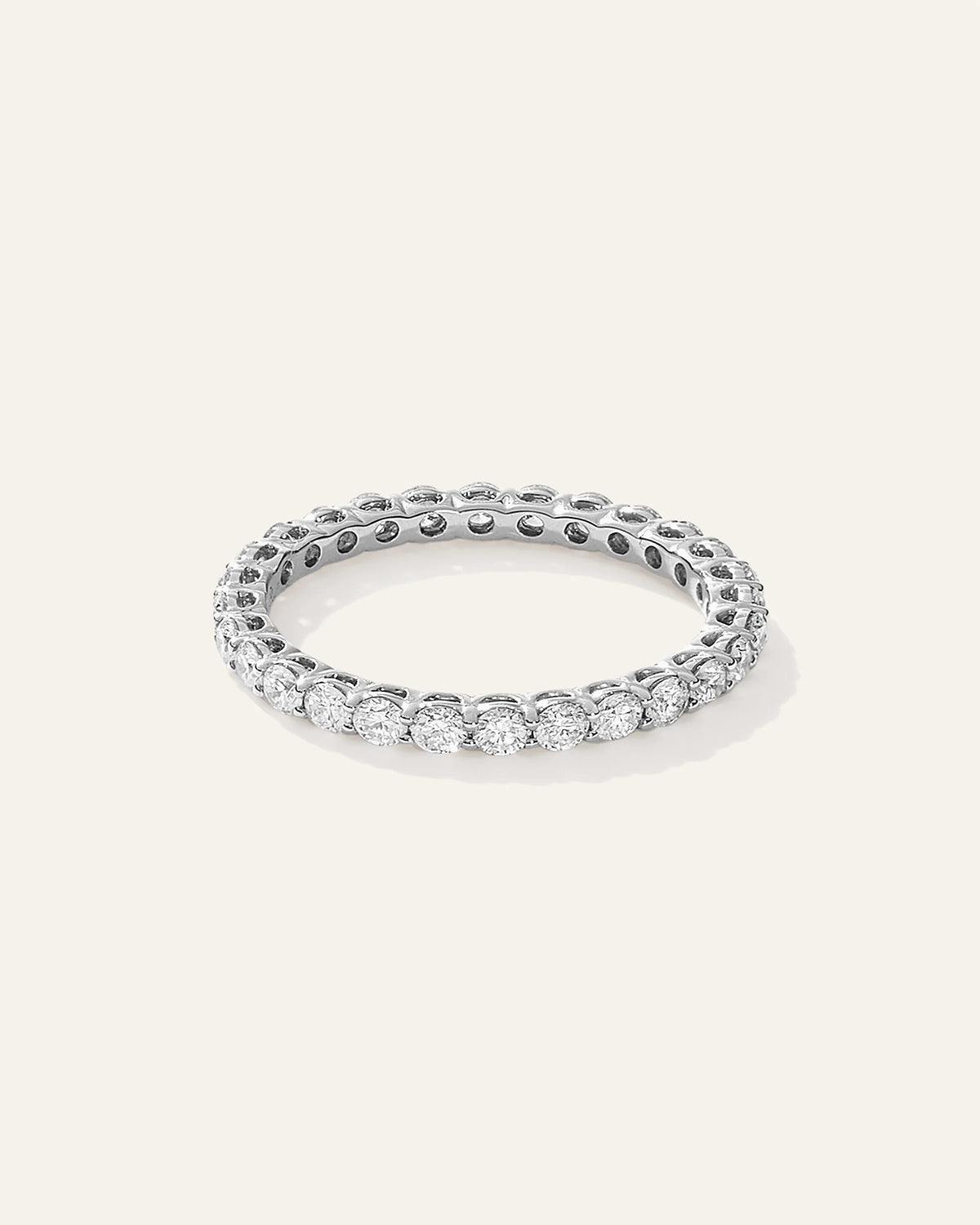 Lab Grown Diamond Round Eternity Band - 4 / Yellow Gold