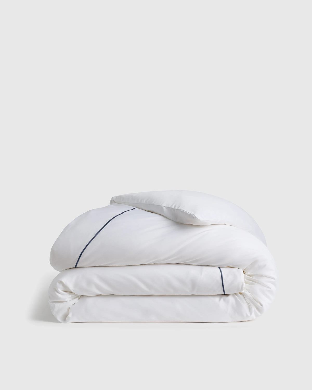 Signature Giza Cotton Sateen Duvet Cover - Twin / Light Grey