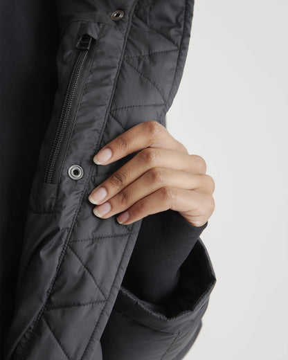 Responsible Down Cropped Puffer Jacket - XS / Shiny Black