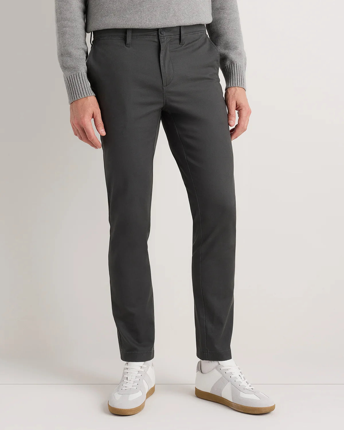 Organic Cotton Stretch Chino Pants - Slim - 30X30 / Stone