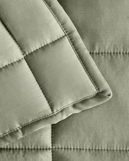 Bamboo Box Quilt Set - Twin / Sage