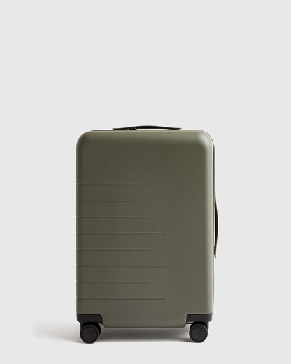Expandable Carry-On Suitcase - One Size / Dark Green