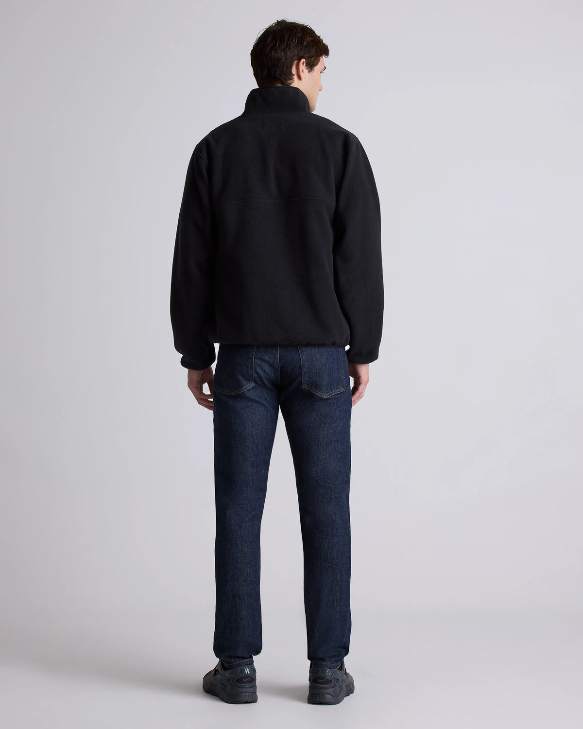 Polar Fleece Snap Pullover - S / Bold Black