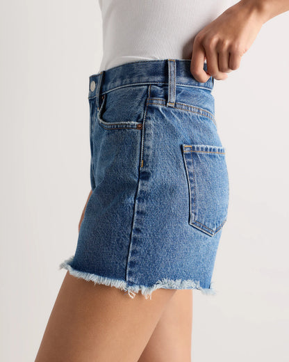 Bella Rigid Cut Off Shorts - 24 / Powder Blue Distressed Fray