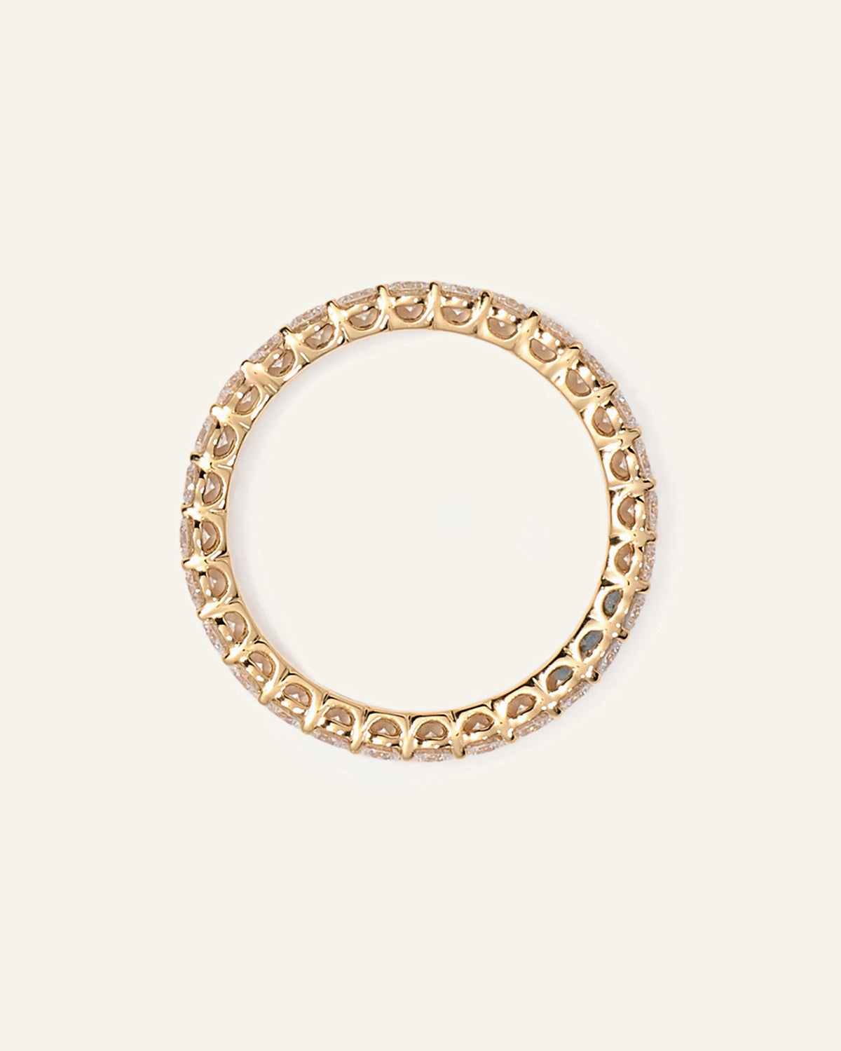 Lab Grown Diamond Round Eternity Band - 4 / Yellow Gold