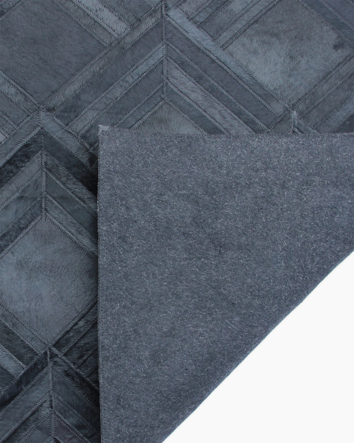 Blocks Hair on Hide Rug - 5' x 8' / Black