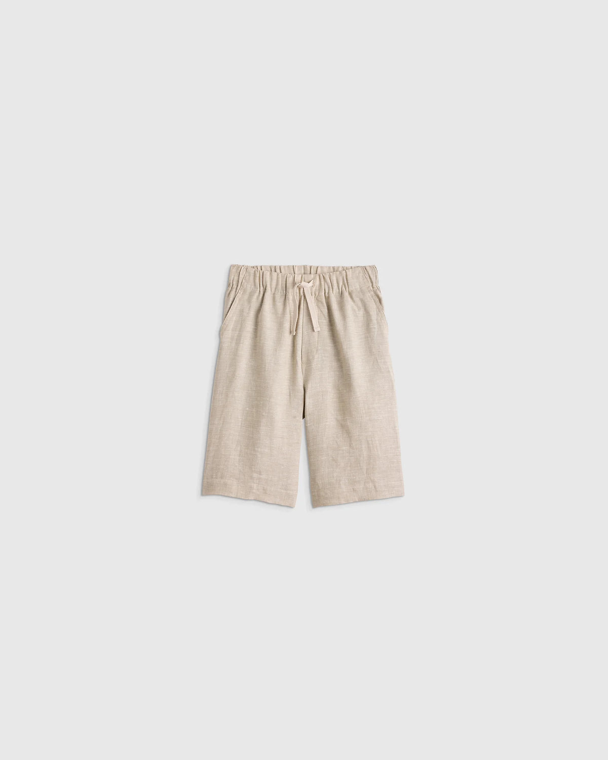 100% European Linen Pull-On Shorts - 2T / Blue Pinstripe