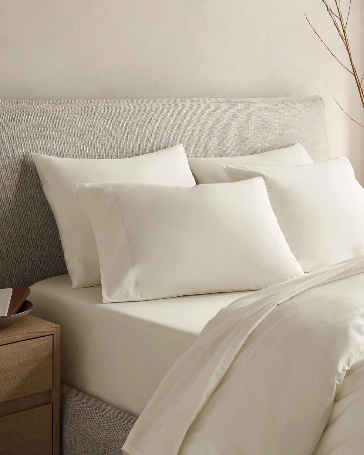 Organic Crisp Percale Duvet Cover Set - Twin / Espresso