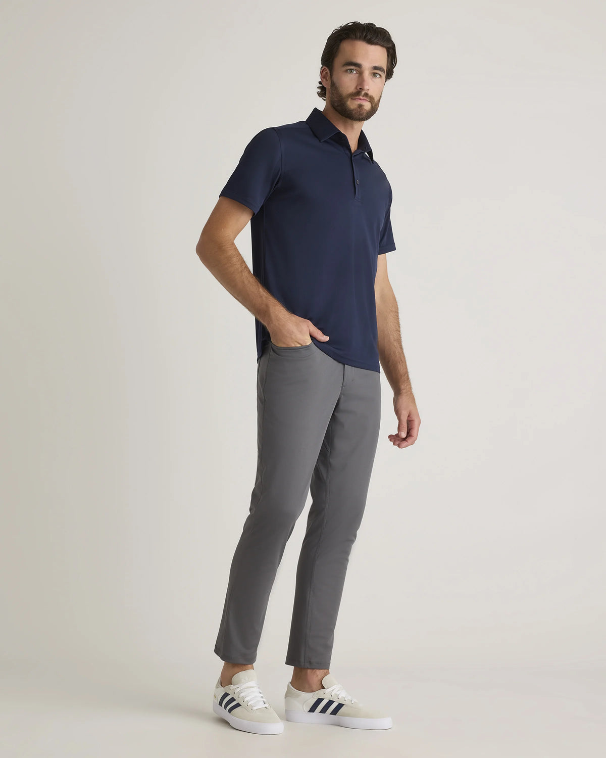 Commuter Stretch Pique Polo - S / Dark Coal