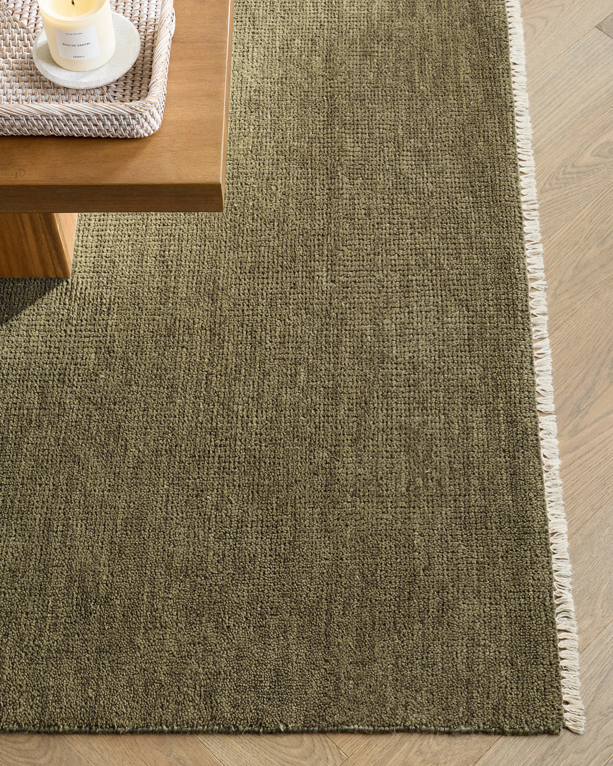 Lee Hand-Knotted Wool Rug - 5' x 8' / Oat