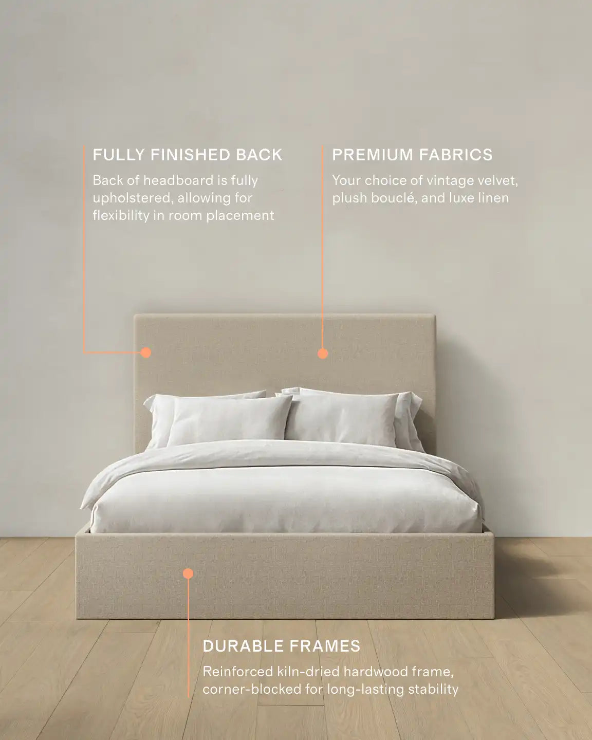 100% Linen Square Bed