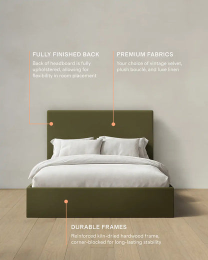 100% Linen Square Bed