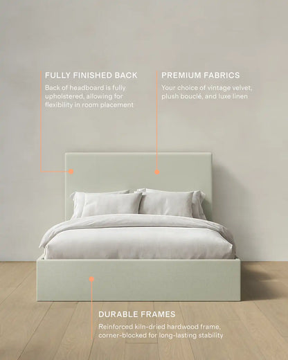 100% Linen Square Bed
