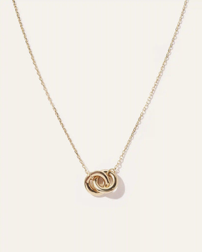 14K Gold Interlock Necklace